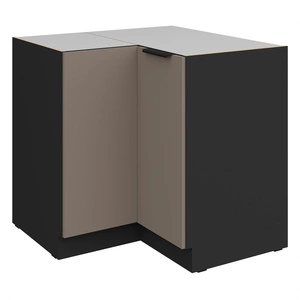 Szafka kuchenna narożna Fiuggi Bl 90x90 DN 2F BB szafka odporna na uszkodzenia wykończenie frontów w technologii anti fingerprint