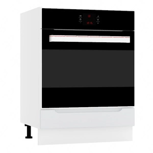 Szafka do zabudowy piekarnika Zova DK60 biały / jasny szary szafka kuchenna odporna na parę wodną działanie wilgoci i uszkodzenia