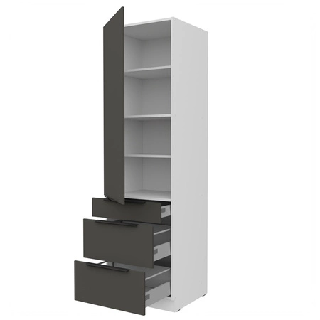 Słupek kuchenny Aversa Wh 60 DKS-210 3S 1F szafka kuchenna odporna na uszkodzenia wykończenie frontów w technologii anti fingerprint