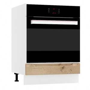 Szafka do zabudowy piekarnika Zova DK60 biały / dąb halifax szafka kuchenna odporna na parę wodną działanie wilgoci i uszkodzenia