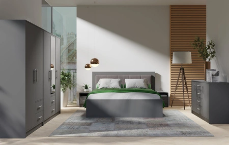 Szafka nocna z szufladą Caspe antracyt to funkcjonalny mebel w ponadczasowym designie idealna szafka nocna do sypialni