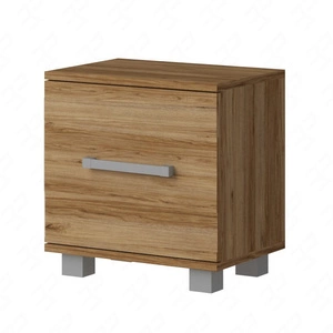 Szafka nocna Maximus dąb catania funkcjonalny mebel do sypialni lub pokoju młodzieżowego obrzeża wykończone specjalną okleiną