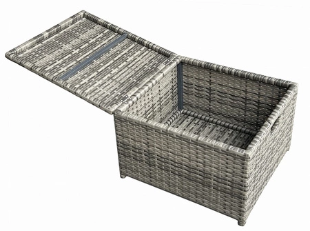 Zestaw mebli ogrodowych Delizioso szary beżowy eleganckie meble idealne do przydomowego ogrodu staranne wykonanie z technorattanu