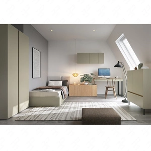 Zestaw mebli Paguro eukaliptus / dąb baltic dune idealna propozycja do pokoju młodzieżowego w modnym stylu