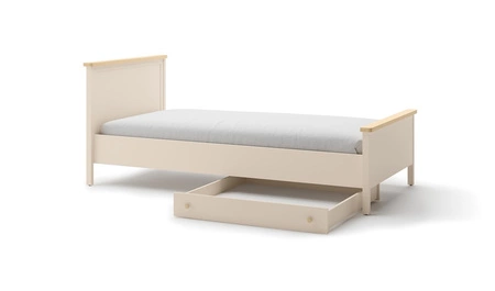 Szuflada do łóżka Story 90x200 cm beżowa szuflada na kółkach praktyczny i pojemny schowek