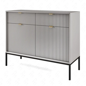 Komoda z szufladami Lovro 104 cm szara nowoczesny design zachwyci miłośników wyrazistych wnętrz