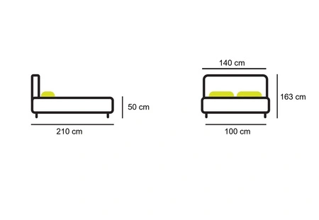 Łóżko kontynentalne Beti 100x200 błękitne wyjątkowe łóżko do pokoju dziecięcego uroczy wysoki zagłówek w kształcie króliczka