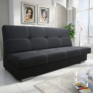 Kanapa rozkładana Allesio czarna wygodna i komfortowa w użytkowaniu wersalka idealnie dopasuje się do każdego wnętrza