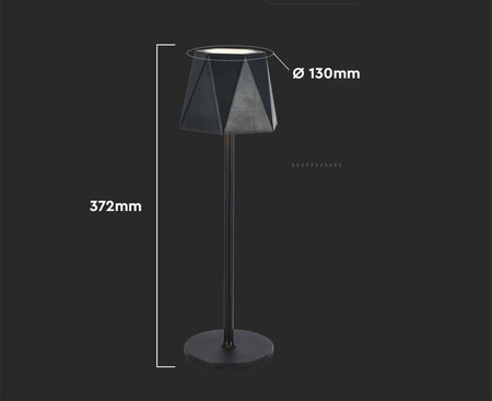 Lampka nocna Varie czarna 1,5W 3000K-6000K stylowa lampa do każdej aranżacji charakterystyczny abażur funkcja zmiany barwy światła