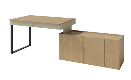 Zestaw mebli Paguro eukaliptus / dąb baltic dune idealna propozycja do pokoju młodzieżowego w modnym stylu