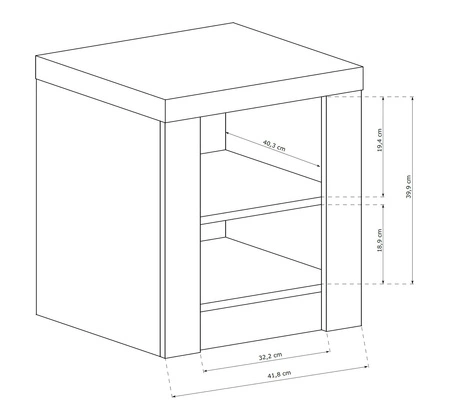 Szafka nocna Indiana jesion ciemny to funkcjonalny mebel w ponadczasowym designie idealna szafka nocna do sypialni