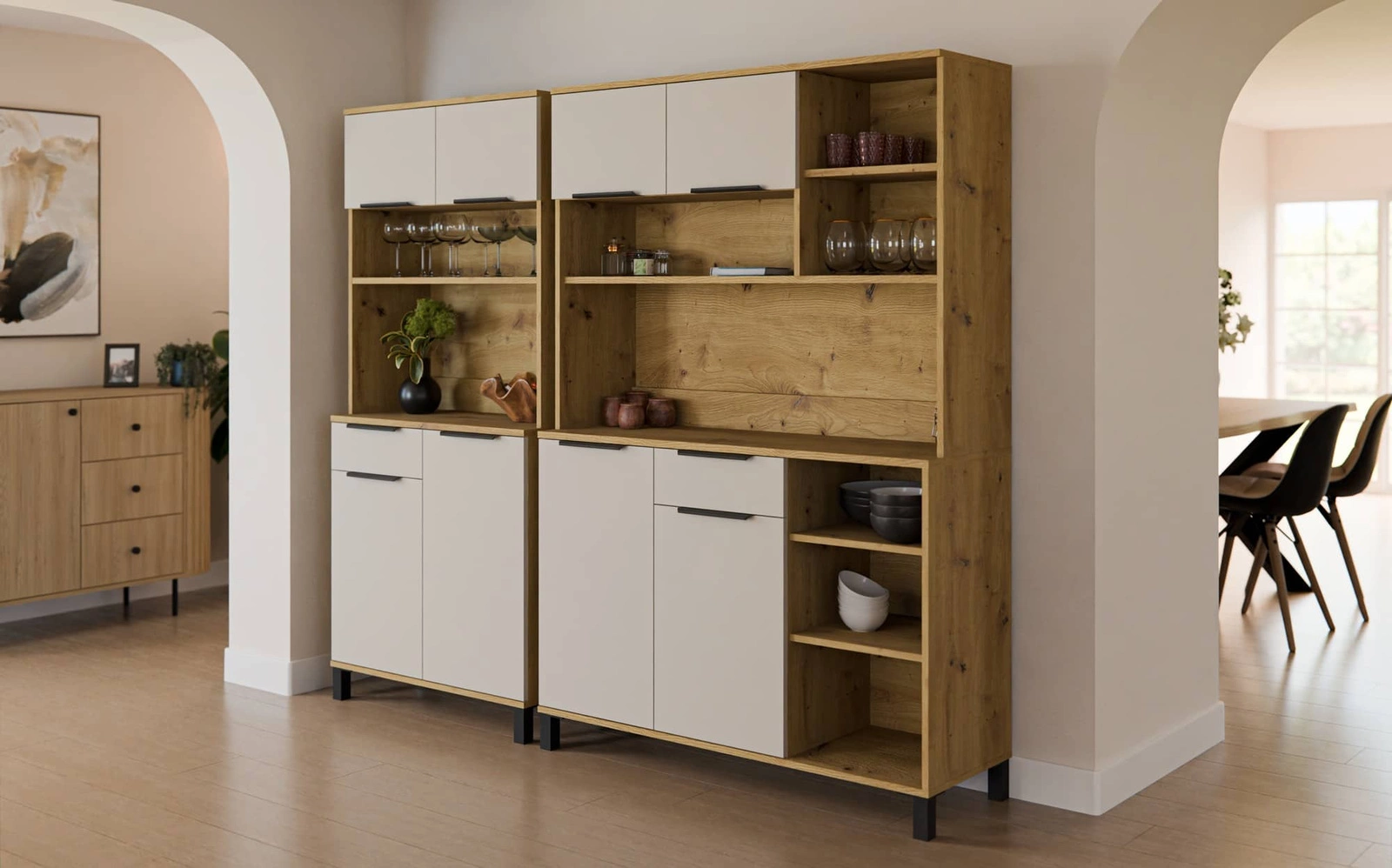 Zestaw mebli kuchennych Soela Komplet mebli kuchennych Gotowy zestaw mebli mebli kuchennych