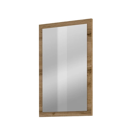 Lustro wiszące Cross 60x40 cm dąb wotan funkcjonalny dodatek do przedpokoju lub garderoby nowoczesny design