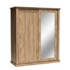 Szafa przesuwna z lustrem Antica 183 cm dąb craft złoty idealna szafa do sypialni lub garderoby zachwyci miłośników wyrazistych wnętrz