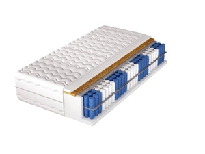 Materac kieszeniowy Superking Kokos 120x200 cm 7 stref twardości z matą kokosową każda sprężyna umieszczona w osobnej kieszonce materiału