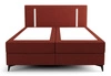 Łóżko kontynentalne Norco 160x200 bordowe stylowe łóżko z pojemnikiem oświetlenie umieszczone w zagłówku nadaje wyjątkowości