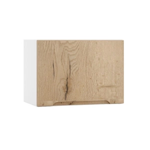 Szafka okapowa Zova W50 OKGR biały / dąb halifax frezowany uchwyt szafka odporna na działanie wilgoci parę wodną i uszkodzenia