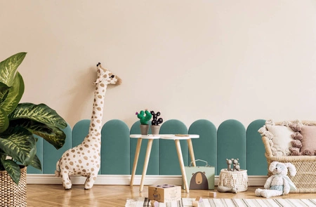 Panel tapicerowany Wally 30x100 cm morski stylowy panel ścienny płotek welurowa tkanina modne wykończenie każdej aranżacji