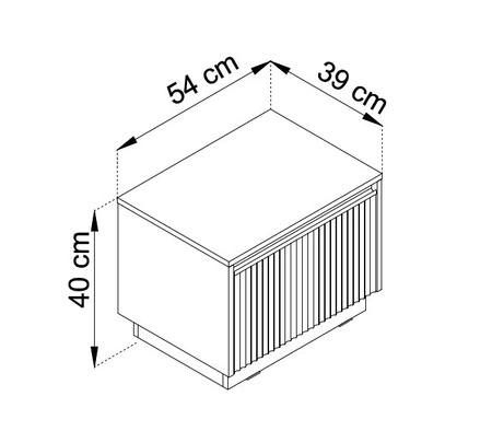 Szafka nocna z szufladą Imperial beżowa z możliwością podwieszenia modna szafka do sypialni z eleganckim frezowanym frontem