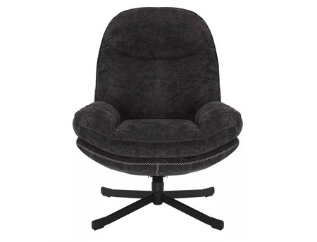 Fotel Harper czarny funkcjonalny oraz nowoczesny fotel obrotowy z metalowymi nogami komfortowy podczas wypoczynku