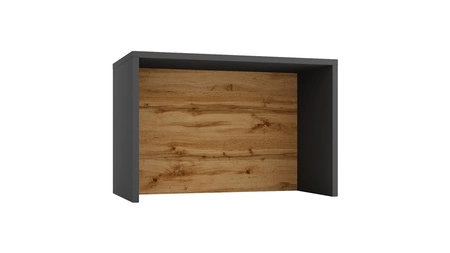 Wyspa kuchenna 127 cm szary grafit / dąb złoty funkcjonalny mebel kuchenny odporny na działanie wilgoci i uszkodzenia solidne wykonanie