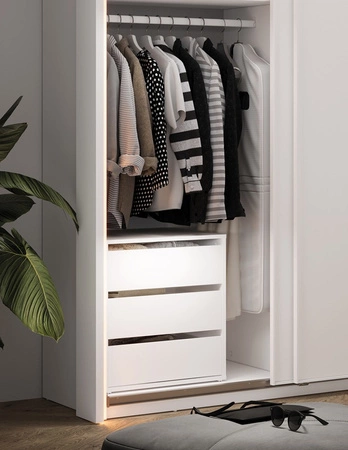 Kontenerek z szufladami do szafy Maxi biały doskonały dodatek do przeorganizowania przestrzeni i przechowywania