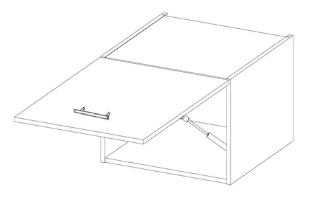 Szafka kuchenna okapowa Milo 50 GU-36 1F szafka odporna na parę wodną rozlaną ciecz i wysoką temperaturę