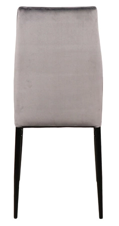 Krzesło tapicerowane Atom 39x41 cm szare klasyczne oraz ponadczasowe krzesło z metalowymi nogami