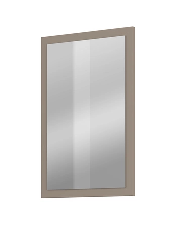 Lustro wiszące Cross 60x40 cm ciemny beżowy funkcjonalny dodatek do przedpokoju lub garderoby nowoczesny design
