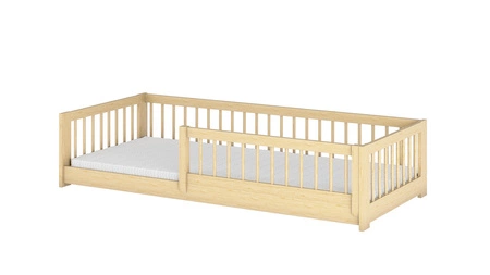 Łóżko drewniane Alova 90x200 cm sosnowe stabilna konstrukcja zapewnia bezpieczeństwo łóżko wykonane z litego drewna sosnowego