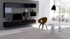 Meblościanka Apulia IV czarny połysk wyjątkowo stylowa meblościanka proste bryły wpisujące się w każde wnętrze