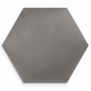 Panel tapicerowany Heksagon 40x35 cm jasny szary stylowy panel ścienny welurowa tkanina modna dekoracja każdego wnętrza