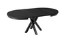 Stół okrągły rozkładany Malumi 100 cm czarny funkcjonalny stół do jadalni doskonale dopasuje się do wnętrz w stylu nowoczesnym