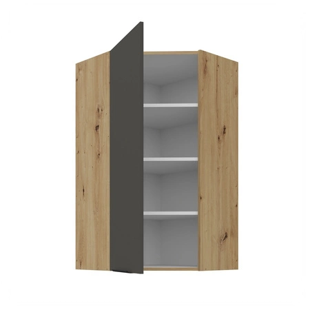 Szafka kuchenna narożna wisząca Aversa Ar 60x60 GN-108 1F odporna na uszkodzenia wykończenie frontów w technologii anti fingerprint