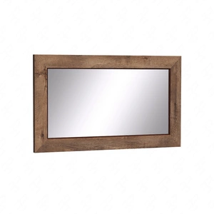 Lustro wiszące Tade 120x70 cm dąb lefkas prostokątne lustro w ramie idealny dodatek do przedpokoju sypialni lub garderoby