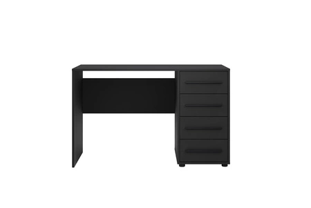 Biurko Maxione 120 cm czarne nowoczesne biurko szufladami uniwersalny design idealne wpasuje się do pokoju nastolatka lub gabinetu