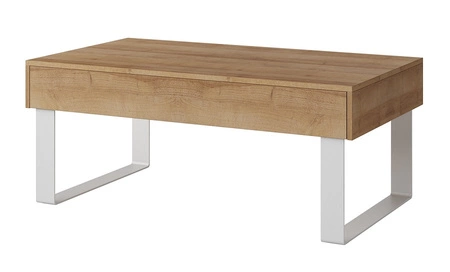 Zestaw mebli Apulia XXII dąb złoty wyjątkowo stylowa meblościanka do salonu proste bryły wpisujące się w każde wnętrze