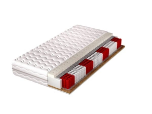 Materac kieszeniowy Kalifornia 90x200 cm multipocket 7 stref twardości z matą kokosową dwustronny hipoalergiczny z pikowanym pokrowcem