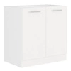 Szafka kuchenna stojąca z półką EkoWhite 80 D 2F BB szafka odporna na parę wodną wysoką temperaturę i rozlaną ciecz