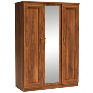 Szafa z lustrem Tade 135 cm dąb stuletni wytworna stylistyka szafy wzbogacona o metalowe złote uchwyty idealna szafa do sypialni czy garderoby