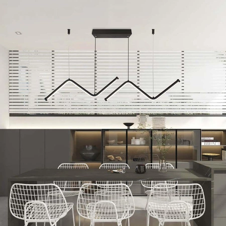 Lampa wisząca Ideal czarna 12W 4000K nietuzinkowa lampa sufitowa zachwyca ciekawą formą idealna propozycja lampy nad stół do jadalni