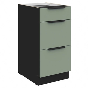 Szafka kuchenna stojąca z szufladami Treviso Bl 40 D 3S BB odporna na uszkodzenia wykończenie frontów w technologii anti fingerprint