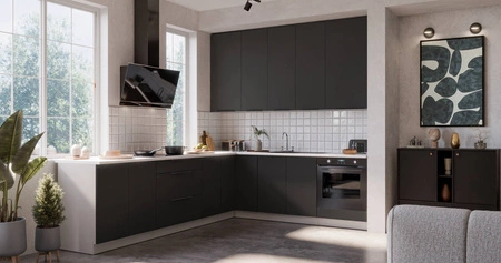 Szafka kuchenna narożna wisząca Alatri Wh 60x60 GN-108 1F odporna na uszkodzenia wykończenie frontów w technologii anti fingerprint