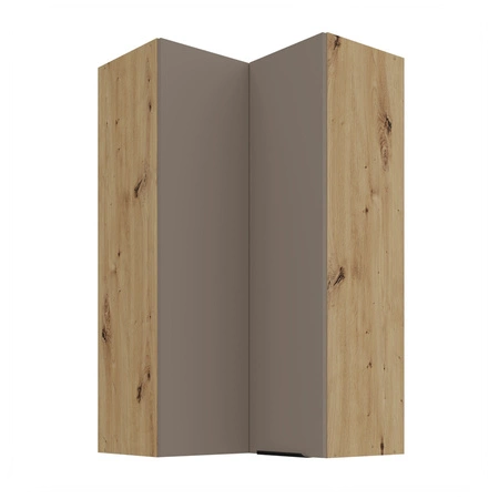 Szafka kuchenna narożna wisząca Fiuggi Ar 60x60 GN-108 2F odporna na uszkodzenia wykończenie frontów w technologii anti fingerprint