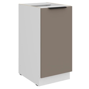 Szafka kuchenna stojąca z półką Fiuggi Wh 40 D 1F BB szafka odporna na uszkodzenia wykończenie frontów w technologii anti fingerprint