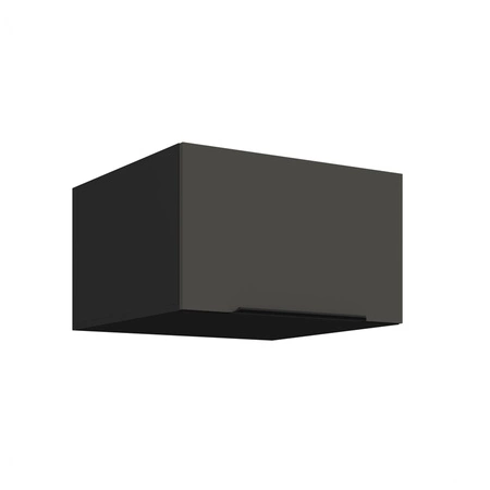 Zestaw mebli kuchennych Aversa Bl 390 cm stylowe szafki kuchenne z frontami wykonanymi w technologii anti fingerprint metalowe uchwyty