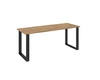 Stół Taunton 185x67 cm dąb lancelot / czarny prosta forma mebla wzbogacona o stylowe czarne nogi w stylu loftowym blat odporny na rozlanie cieczy