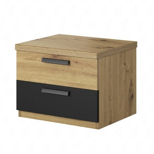 Szafka nocna Sigma dąb artisan / czarny z szufladami to funkcjonalny mebel w ponadczasowym designie idealna szafka nocna do sypialni