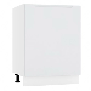 Szafka kuchenna stojąca pod płytę grzewczą Zova D60 PC biały / jasny szary szafka odporna na wilgoć i uszkodzenia frezowany uchwyt