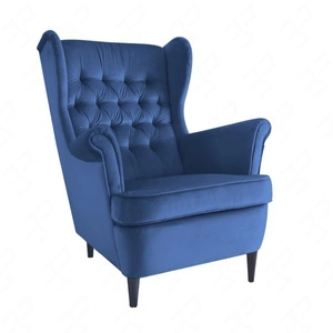 Fotel uszak Harry granatowy odporny na zaciągnięcia i zadrapania komfortowy podczas wypoczynku